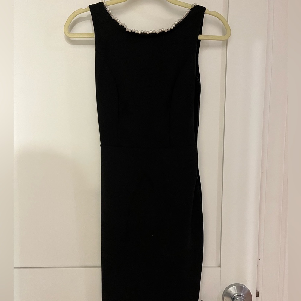 Pearl Beaded Little Black Dress